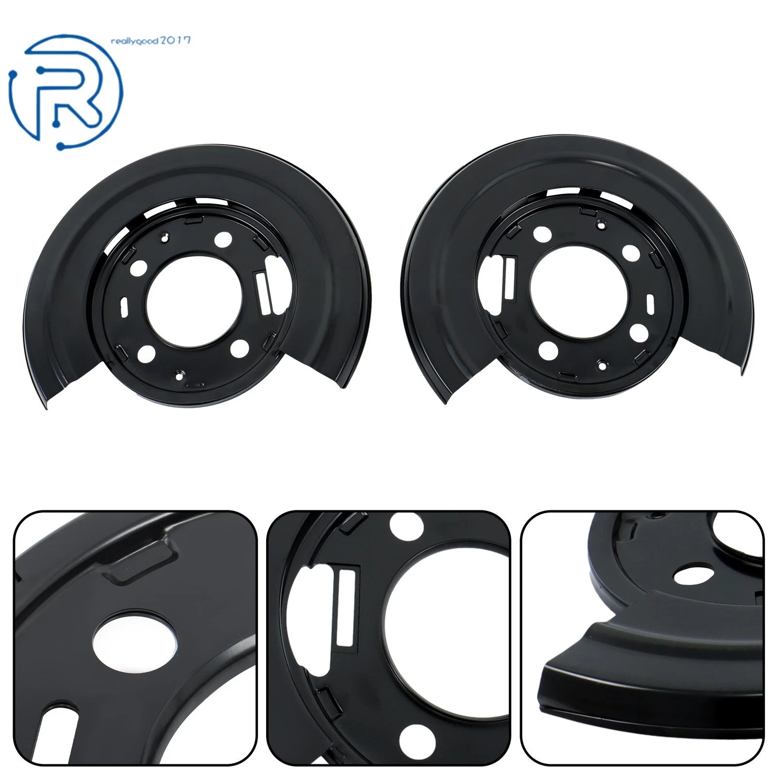 Set of 2 Brake Plates Dust Shield for Ford F-250 F-350 F-450