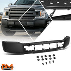 Steel Front Bumper Face Bar for Ford F-150 (2018–2020) Black w/o Fog Light Holes