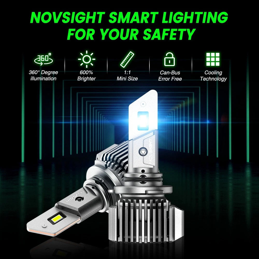 4X 9005 9006 LED Headlight Bulbs for CANbus Ready Vehicles (6500K White)