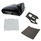 Black Razor Trunk Backrest Rack Plate for Harley Road Glide FLTRX (2014–2026)
