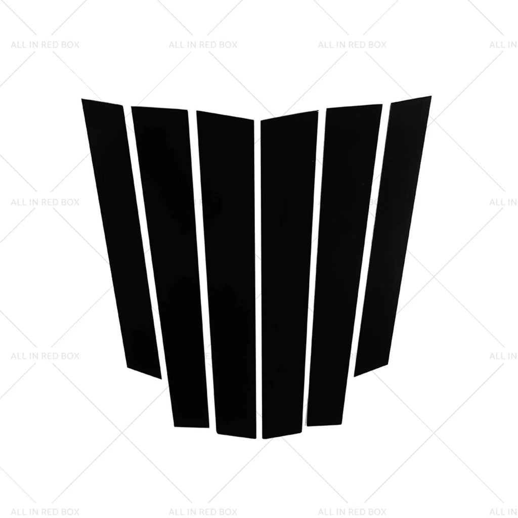 Set of 6 Black Window Trim Covers for Honda CR-V (2007–2011)