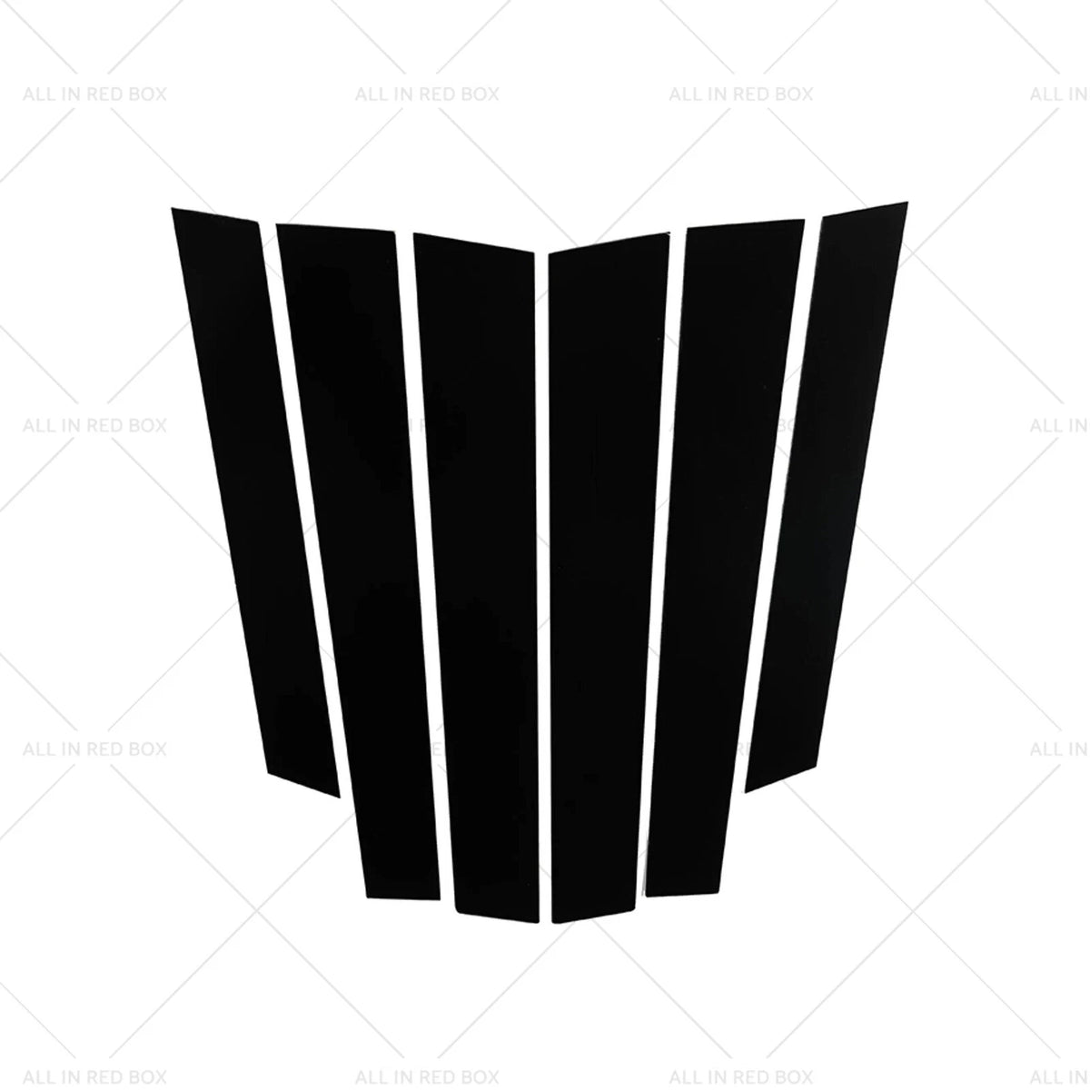 Set of 6 Black Window Trim Covers for Honda CR-V (2007–2011)