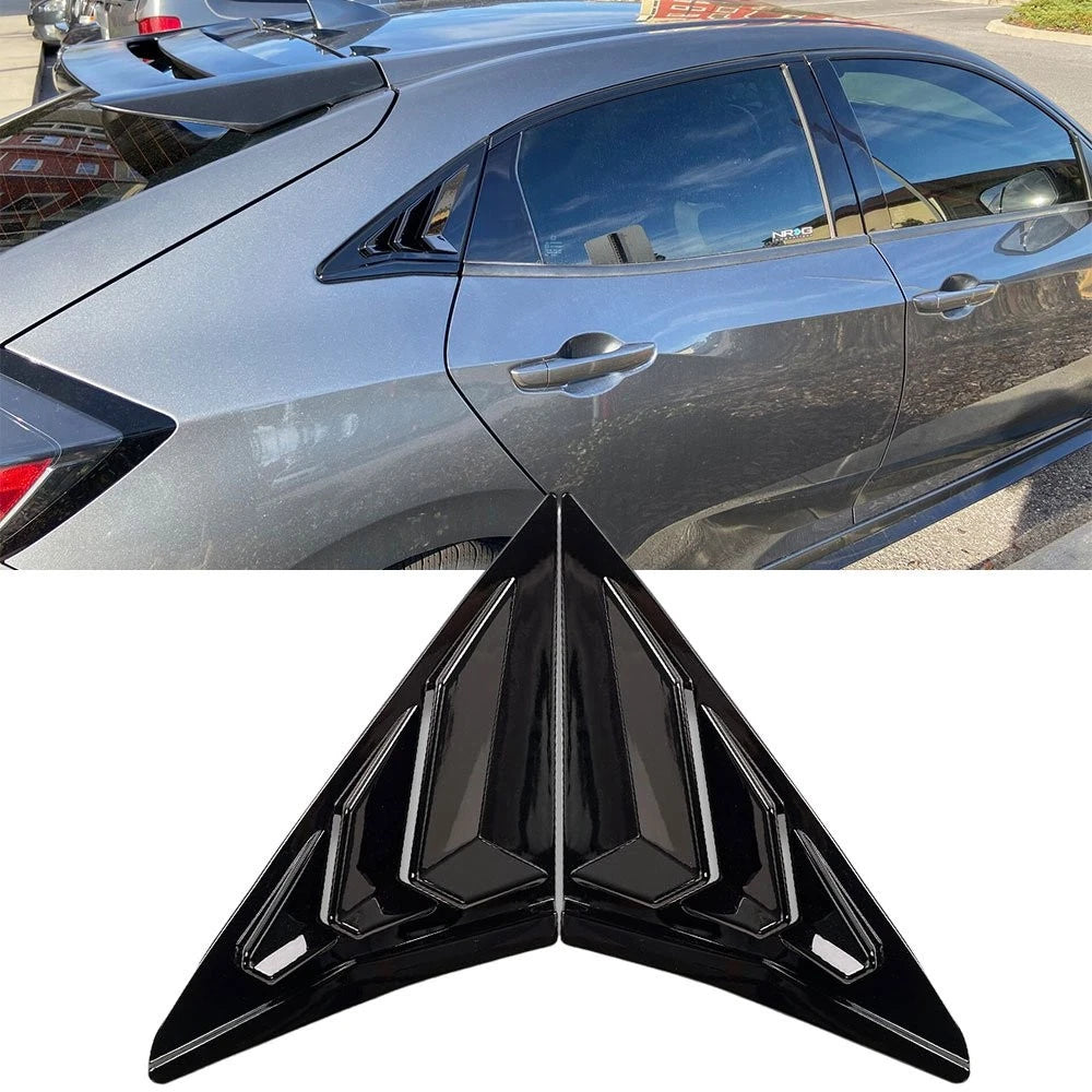 2Pcs Side Quarter Window Vent Louver Shutter Cover for Honda Civic (2016–2020)