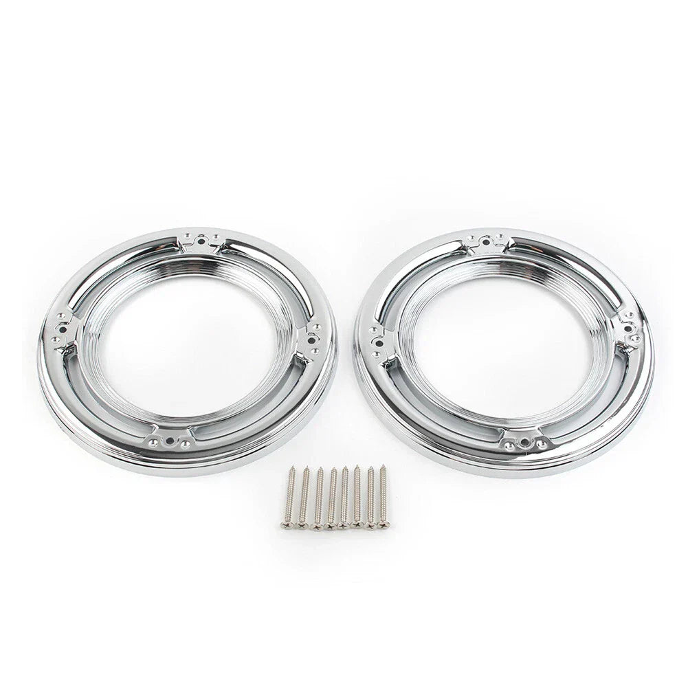 Chrome Rear Speaker Accent Cover Trim for Harley Road Street Tri Glide (2009-2023)