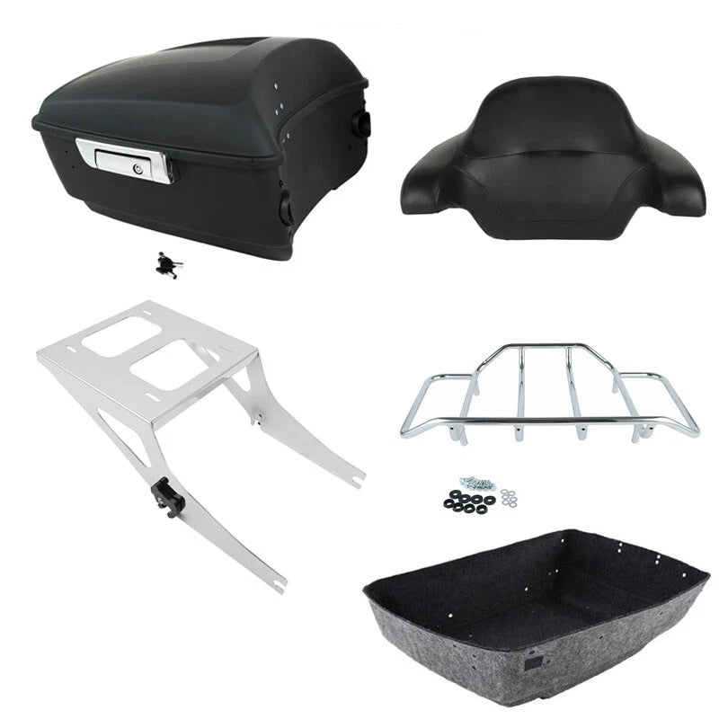 Trunk Pad Mount Rack for Harley Fat Boy (2008–2017) Matte Black