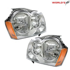 Set of 2 Halogen Headlights for Jeep Grand Cherokee (2005–2007)