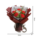 Handcrafted Rose Crochet Bouquet Decorative Flower Bundle