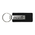 Black Leather Keychain KC1540.DART - Officially Licensed for Dodge Dart