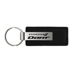 Black Leather Keychain KC1540.DART - Officially Licensed for Dodge Dart