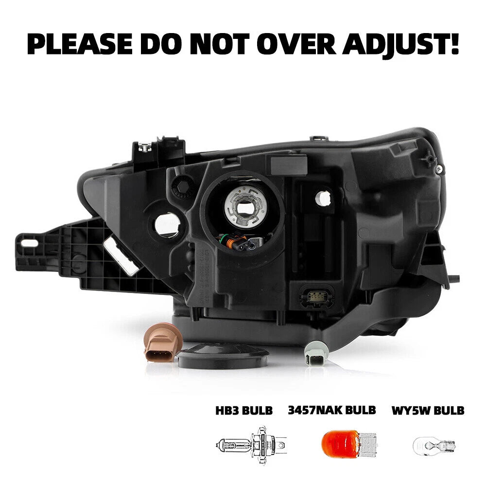 Halogen Headlight for Ford Taurus (2014–2016) RH with HB3 Bulb Gray Housing