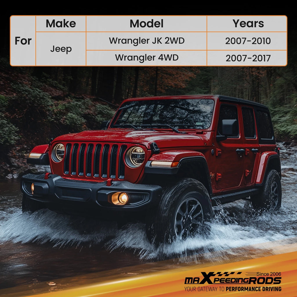 2X Rear Shock Absorbers for Jeep Wrangler JK (2007–2018) Lifted 3.5-5"