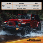 2X Rear Shock Absorbers for Jeep Wrangler JK (2007–2018) Lifted 3.5-5"