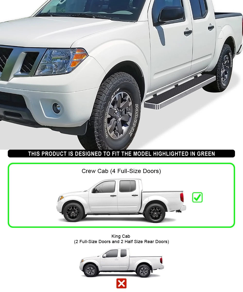 6-Inch Running Boards for Nissan Frontier Crew Cab (2005-2026)