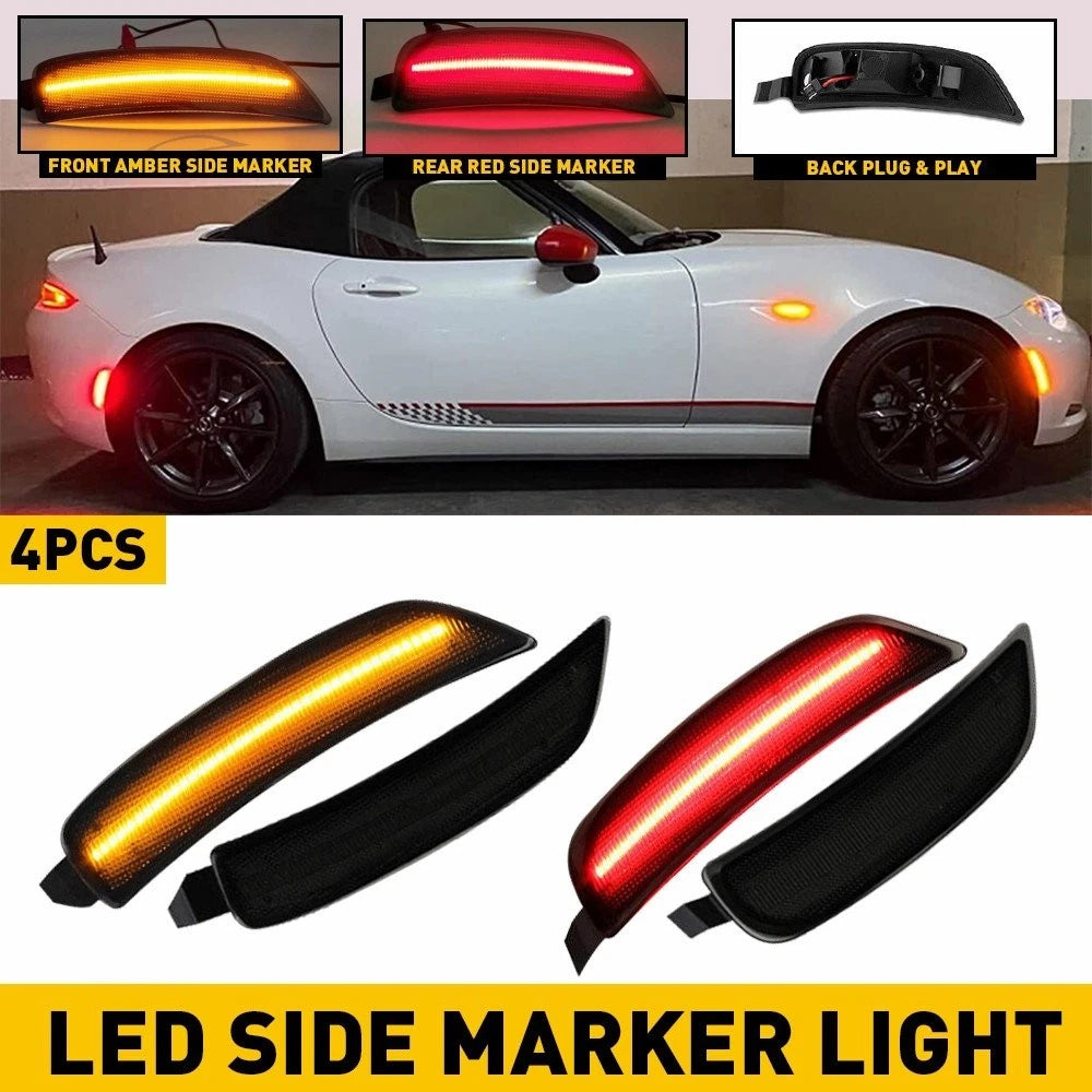Smoked Lens Side Marker Lamp Set for Mazda Miata MX-5 (2016–2022)