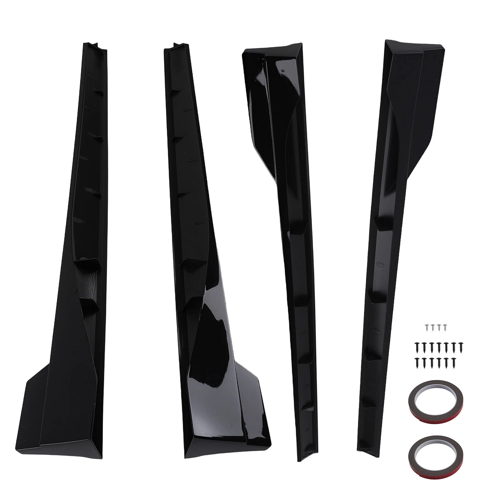 Set of 4 Side Skirt Extensions for Toyota Camry SE XSE 2018–2024 Black