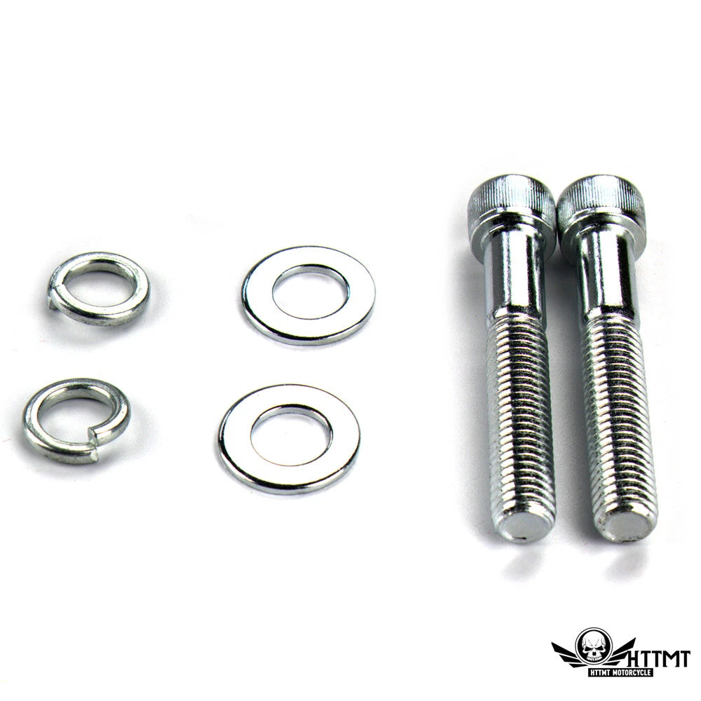 Set of 2 Black Chrome 1" Handlebar Risers for