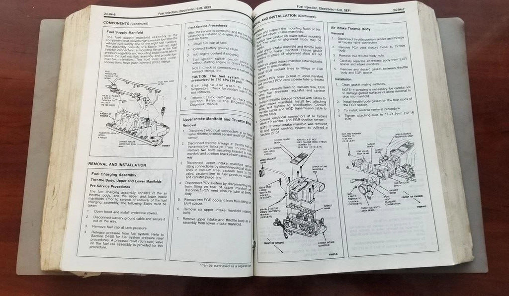 Service Shop Manual for Lincoln Mark VII (1989) FPS-12192-89