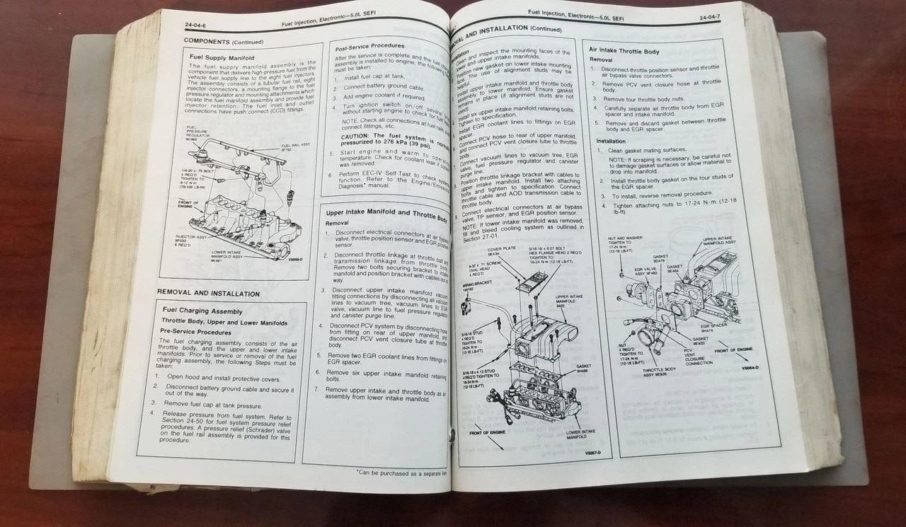 Service Shop Manual for Lincoln Mark VII (1989) FPS-12192-89
