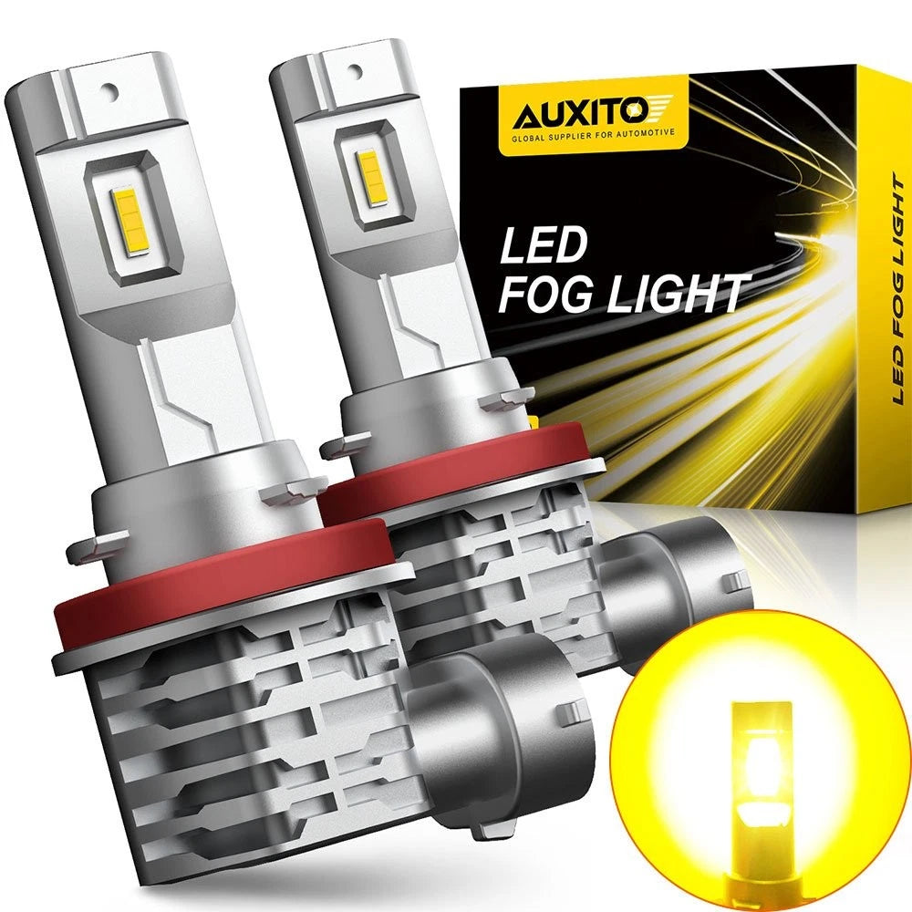AUXITO H8 H11 H16 Yellow CSP LED Fog Driving Running Light Bulbs for