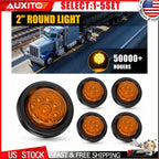2X Amber 2" LED Side Marker Lights for Truck Trailer (5-25X)