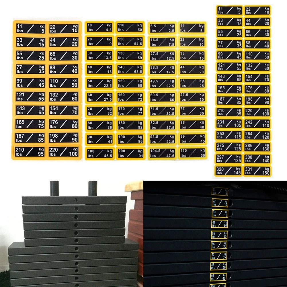 Weight Labels for Strength Training and Fitness