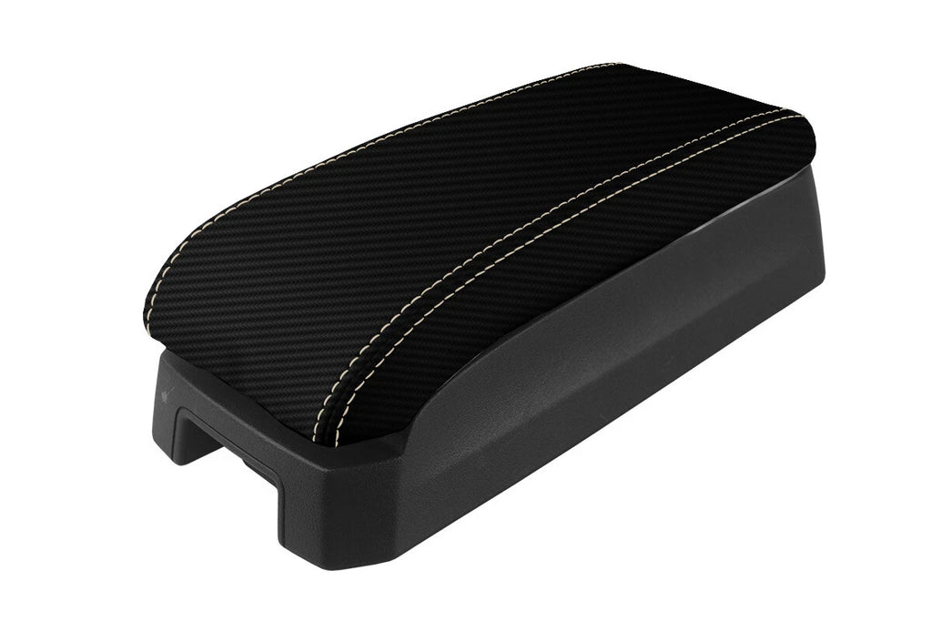 Console Lid Armrest Cover for Jeep Patriot (2009–2017) Carbon Fiber