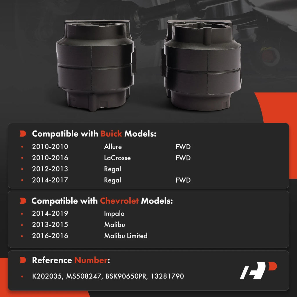 2X Rear Sway Bar Bushing Kit for Chevy Malibu Impala (2000–2023)