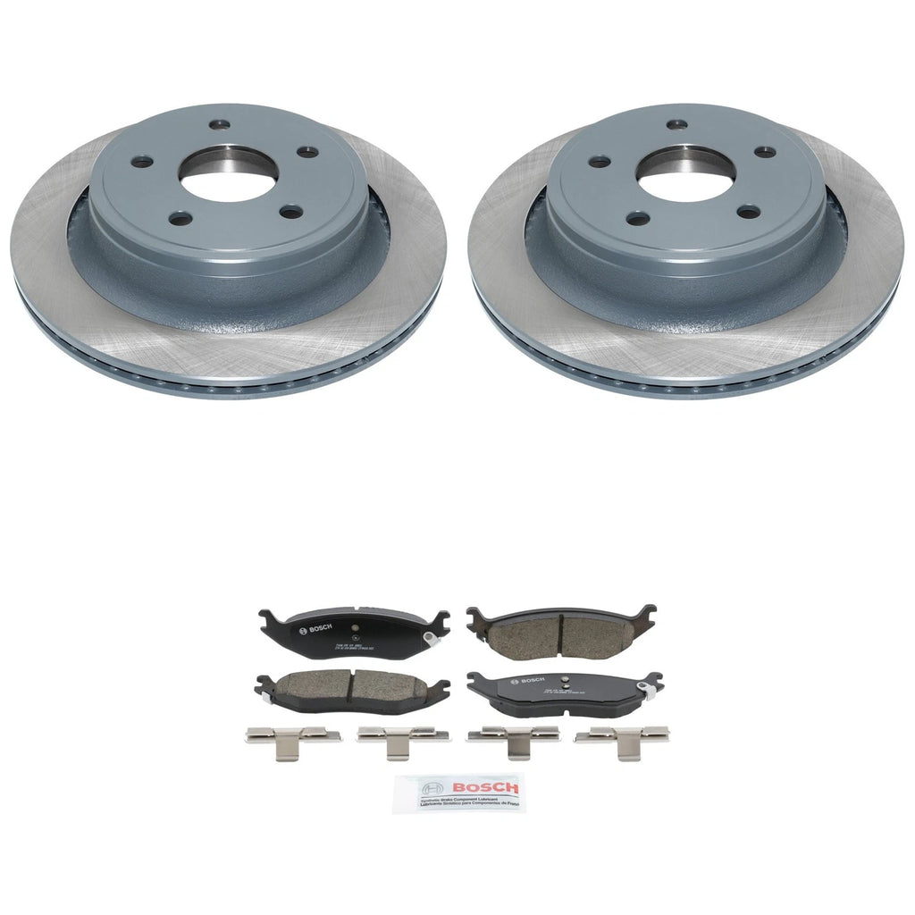 DuraGo Rear Rotors & Bosch QuietCast Ceramic Disc Brake Pad Kit for Dodge Ram 1500 (2019–2023)
