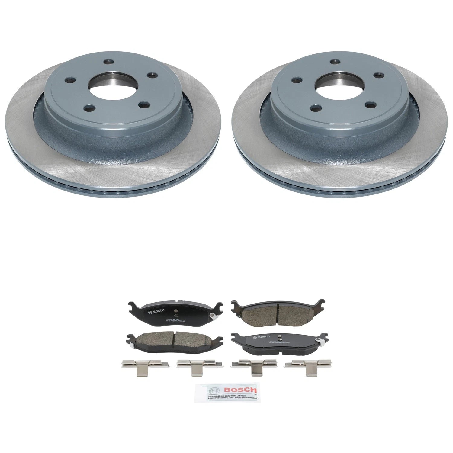 DuraGo Rear Rotors & Bosch QuietCast Ceramic Disc Brake Pad Kit for Dodge Ram 1500 (2019–2023)