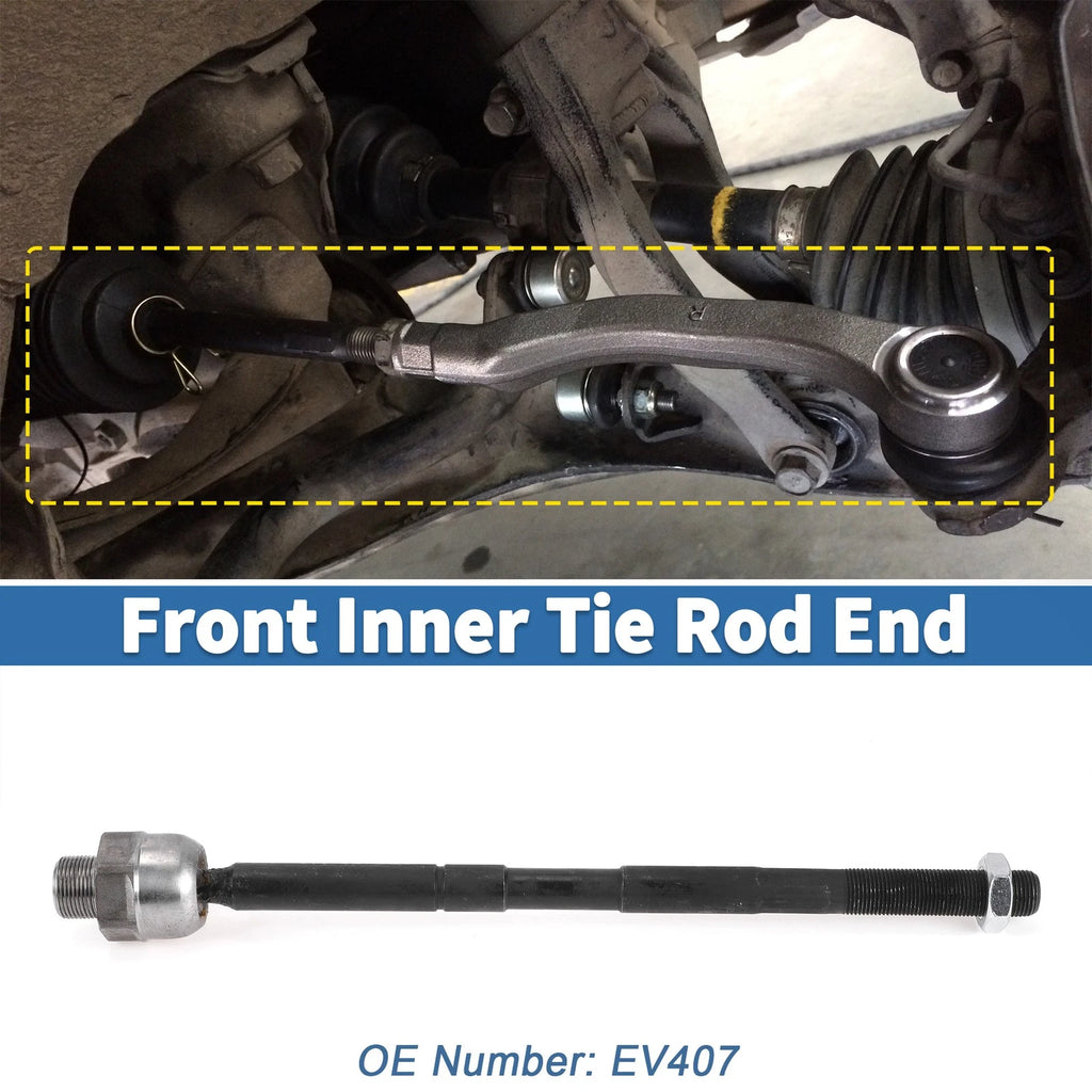 2pcs Front Inner Tie Rod End Links for Dodge Ram 1500 (2002–2005) EV407