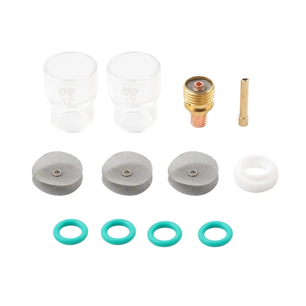 12PCS Pyrex Glass Cups Kit for WP9 20 25 (Gas Lens Sets)