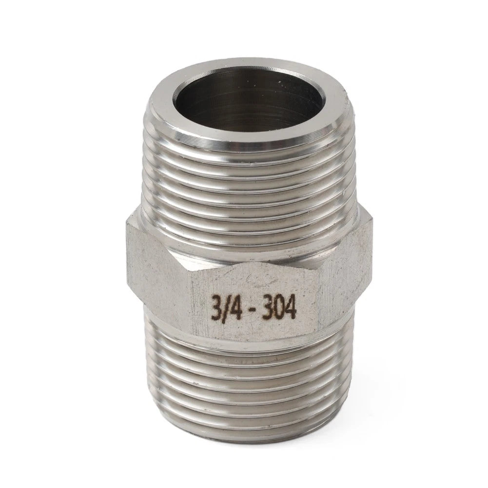 3/4" BSPT Male to 3/4" BSPT Male Stainless Steel Pipe Fittings Connectors