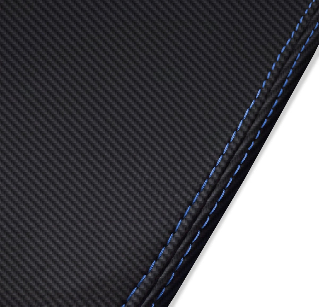 Sunvisors Cover Skin for Ford Explorer (2011–2019) Carbon Blue Stitch