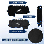 Dash Cover for Ford Focus MK3 (2012–2018) Polyester Black with Blue Edge