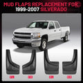 Set of 4 Splash Guards Mud Flaps for Chevy Silverado 1500 GMC Sierra 1500 (1999–2007)