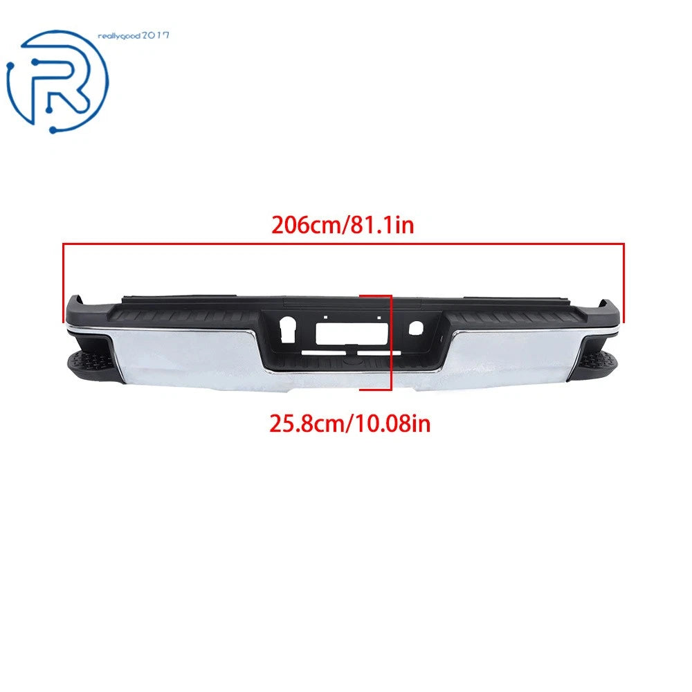 Chrome Rear Bumper for Silverado Sierra 2500 HD 3500 HD (2015-2019)