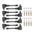 Set of 8 Ignition Coils + Spark Plugs for Infiniti QX56 QX80 Nissan Armada (2004–2021)