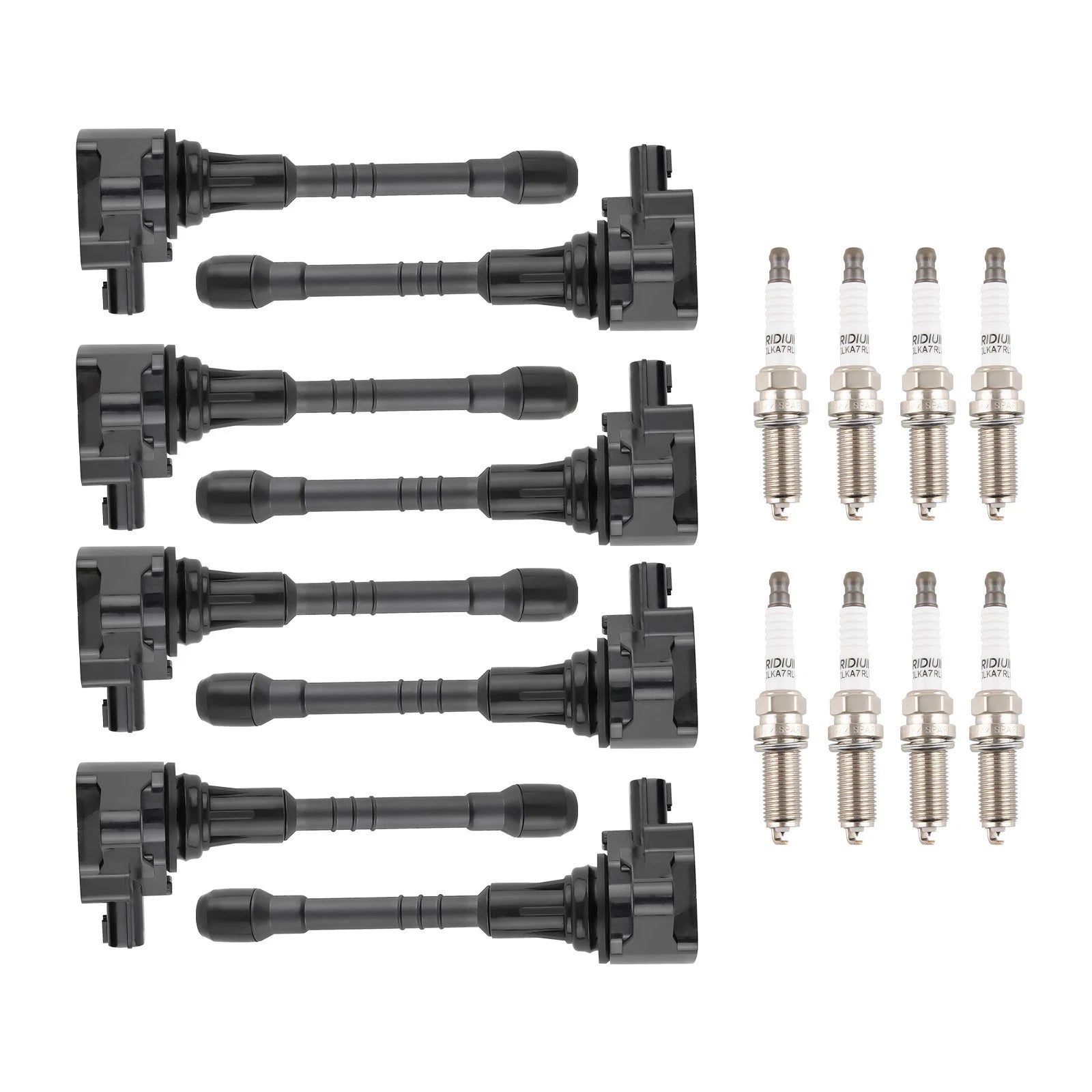 Set of 8 Ignition Coils + Spark Plugs for Infiniti QX56 QX80 Nissan Armada (2004–2021)