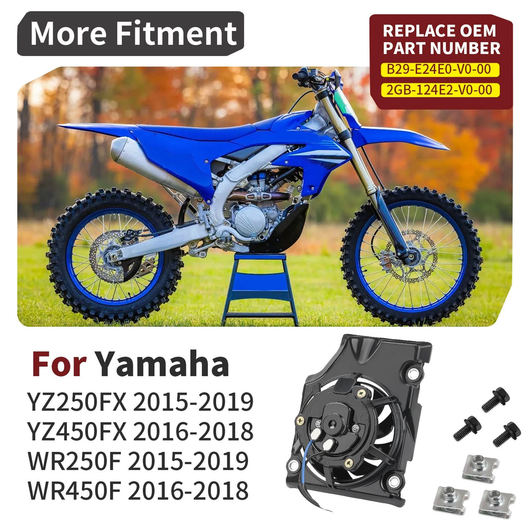 Radiator Fan for Yamaha YZ250FX WR250F (2015–2019) B29-E24E0-V0-00