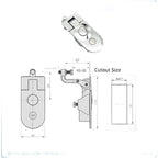 Push Button Bounce Locks for Trailers and Boats (Universal Fit)