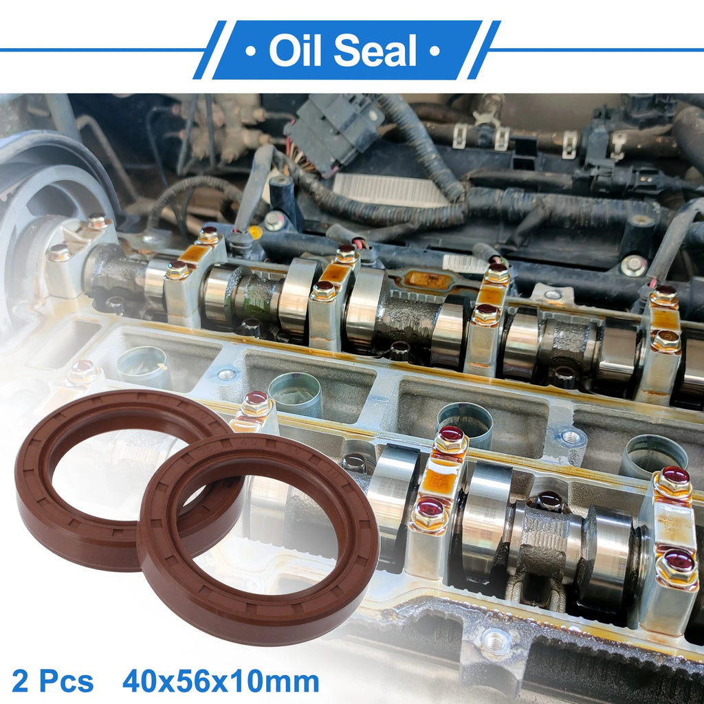 2X Oil Seal Rotary Shaft Seal FKM Rubber 40x56x10mm for Various Models