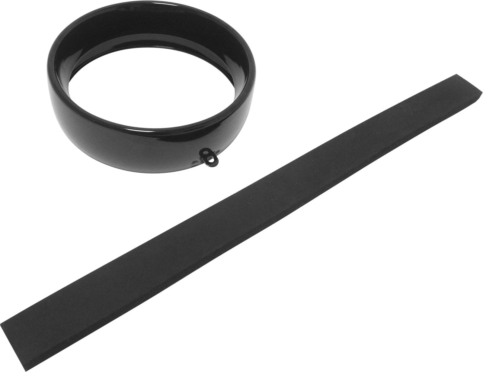 Frenched Headlight Trim Ring Black for Harley-Davidson (5 3/4 Tab Style)