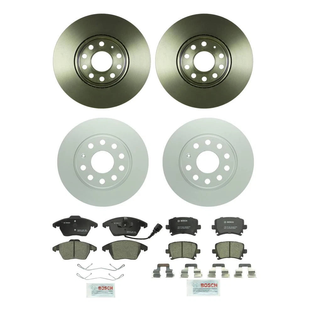 Brake Kit Disc Rotors & Ceramic Pads for Audi A3, VW Jetta (2006–2016)