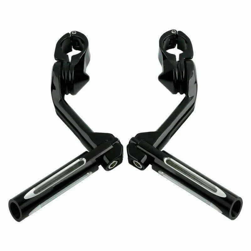 1 1/4" Black Foot Peg Mount Clamps for Harley