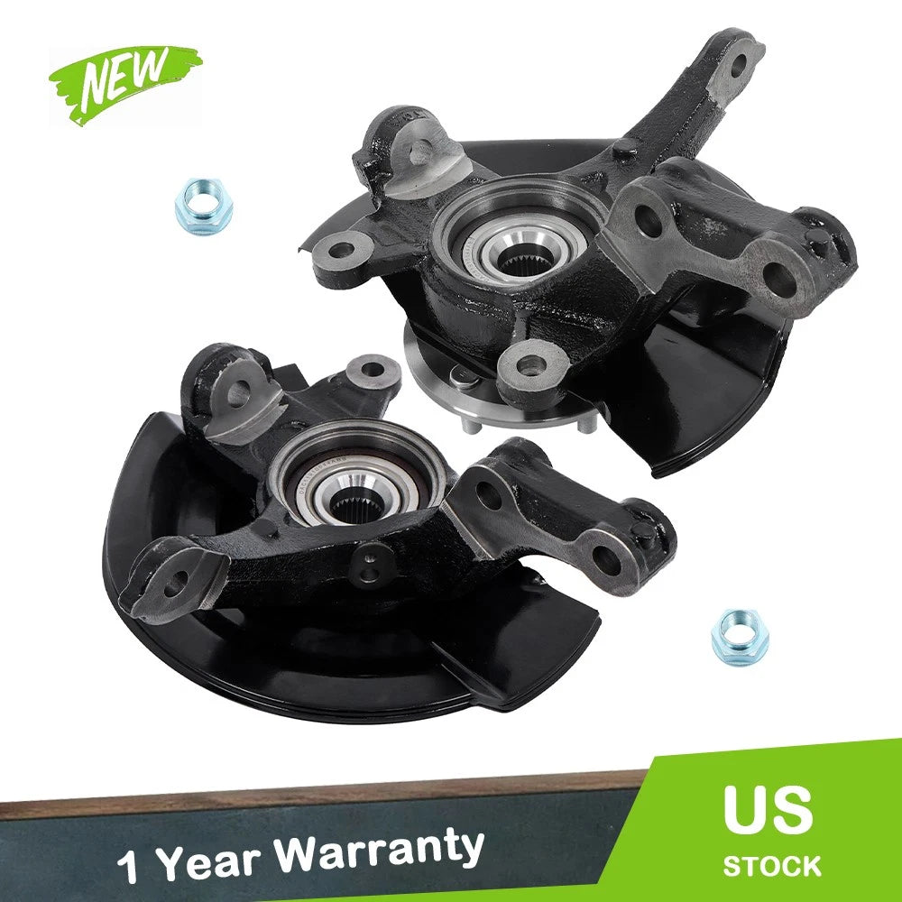 2X Steering Knuckle & Wheel Hub Bearing Assembly for Honda CR-V (2007–2009)