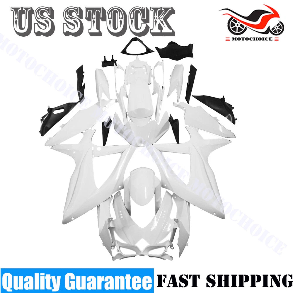 Fairing Kit for Suzuki GSXR600/750 (2008–2010) K8 Unpainted ABS Bodywork