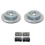 Set of 2 Rear Rotors & Akebono ProACT Ceramic Brake Pads for GS300 IS250 (1998–2015)