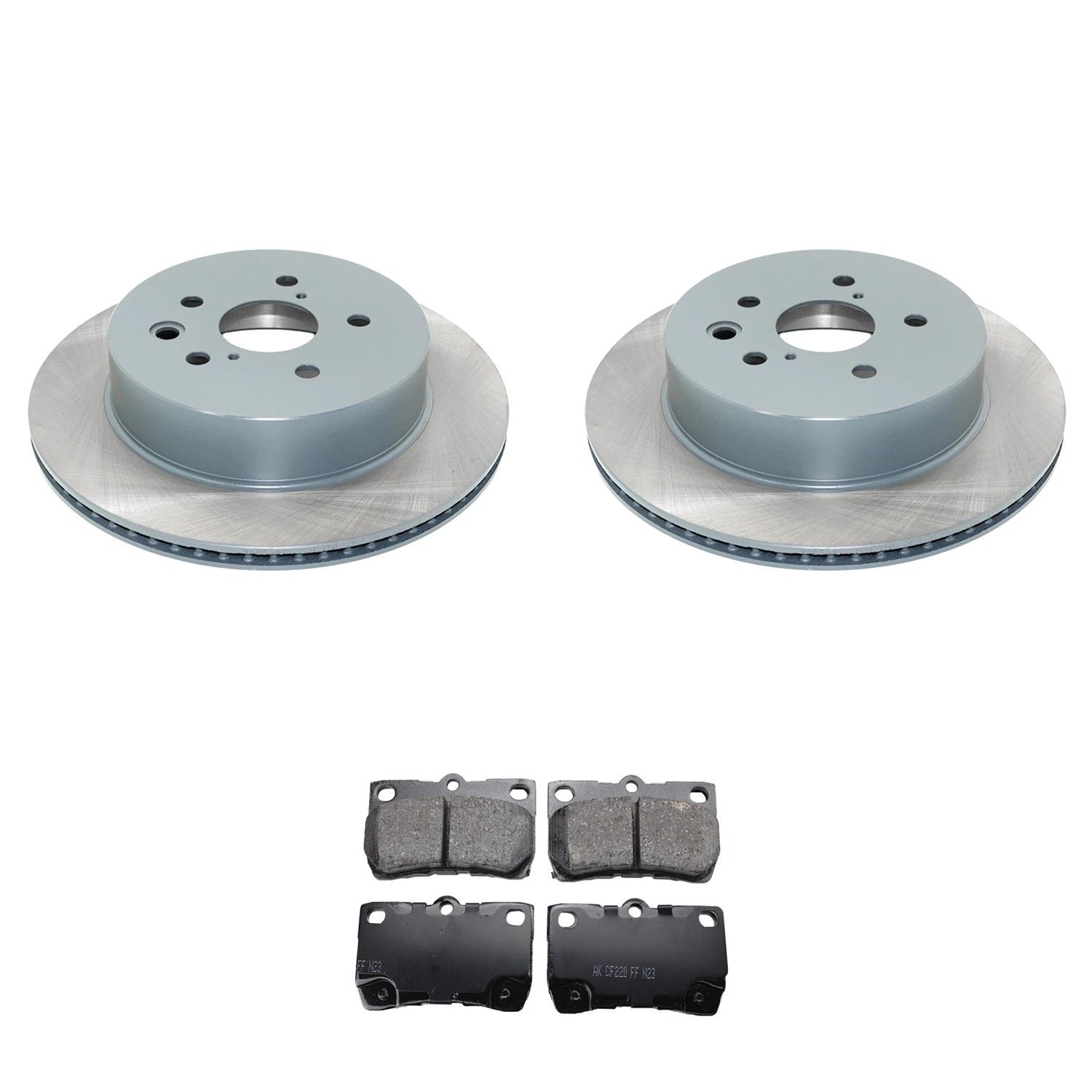 Set of 2 Rear Rotors & Akebono ProACT Ceramic Brake Pads for GS300 IS250 (1998–2015)