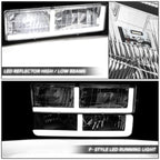 Set of 4 LED Headlight, Bumper Signal, Corner Lamps for Chevy C/K (1994–2000)