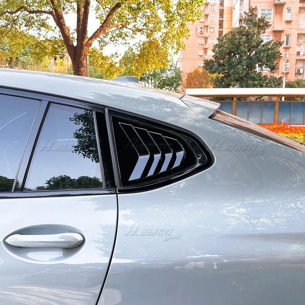 Gloss Black Rear Window Louver Vent Cover for BMW X4 G02 (2018–2024)